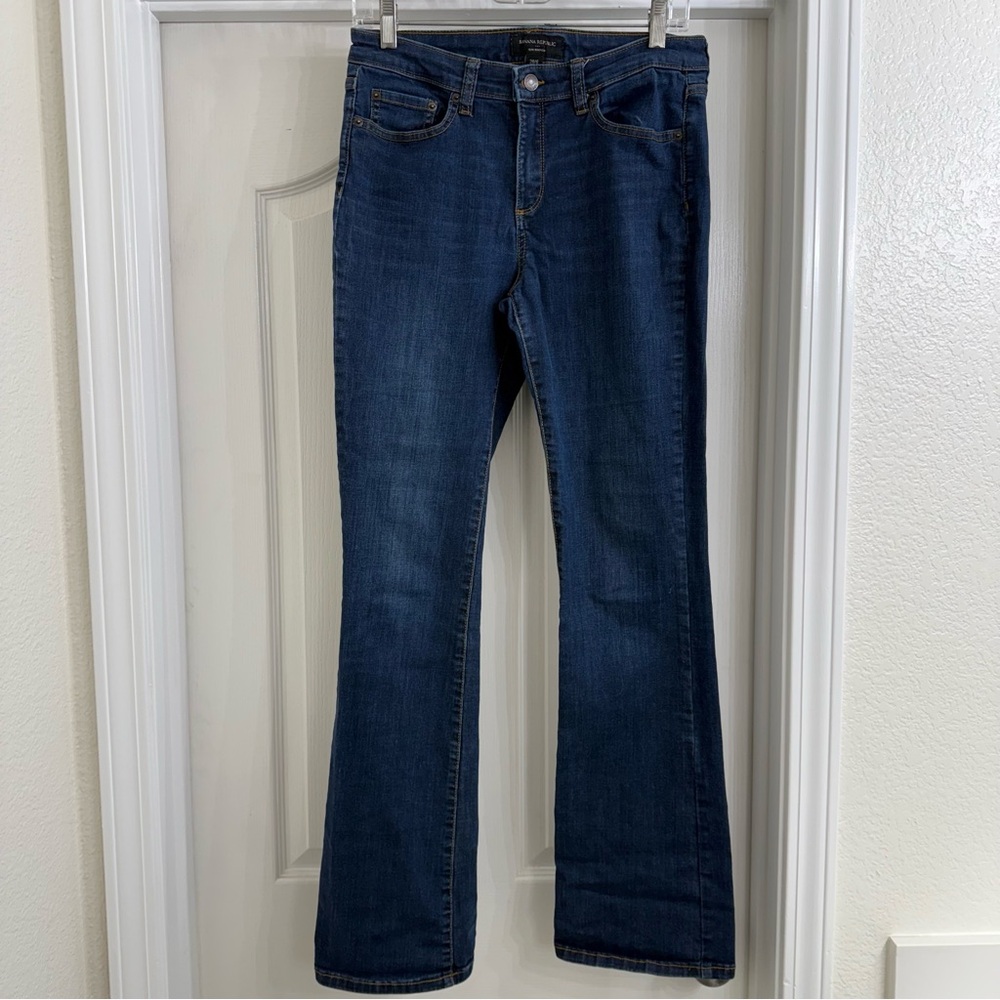 Banana Republic Slim Boot Cut Jeans Size 28 Size 6 Blue Denim Casual Office EUC